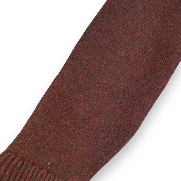 Womens Banana Republic Maroon Heather Moc Neck Recycled Wool Sweater Size Medium - Picture 14 of 16